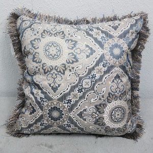 Home Expressions Blue & Cream Throw Pillow